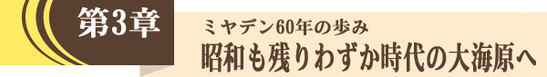 第３章「ミヤデン60年の歩み：昭和も残りわずか時代の大海原へ」